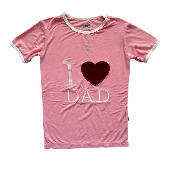 How To Catch A Tiger By Kickee Pants Bamboo I Love Dad Pajamas Size 8 - Picture 2 of 5